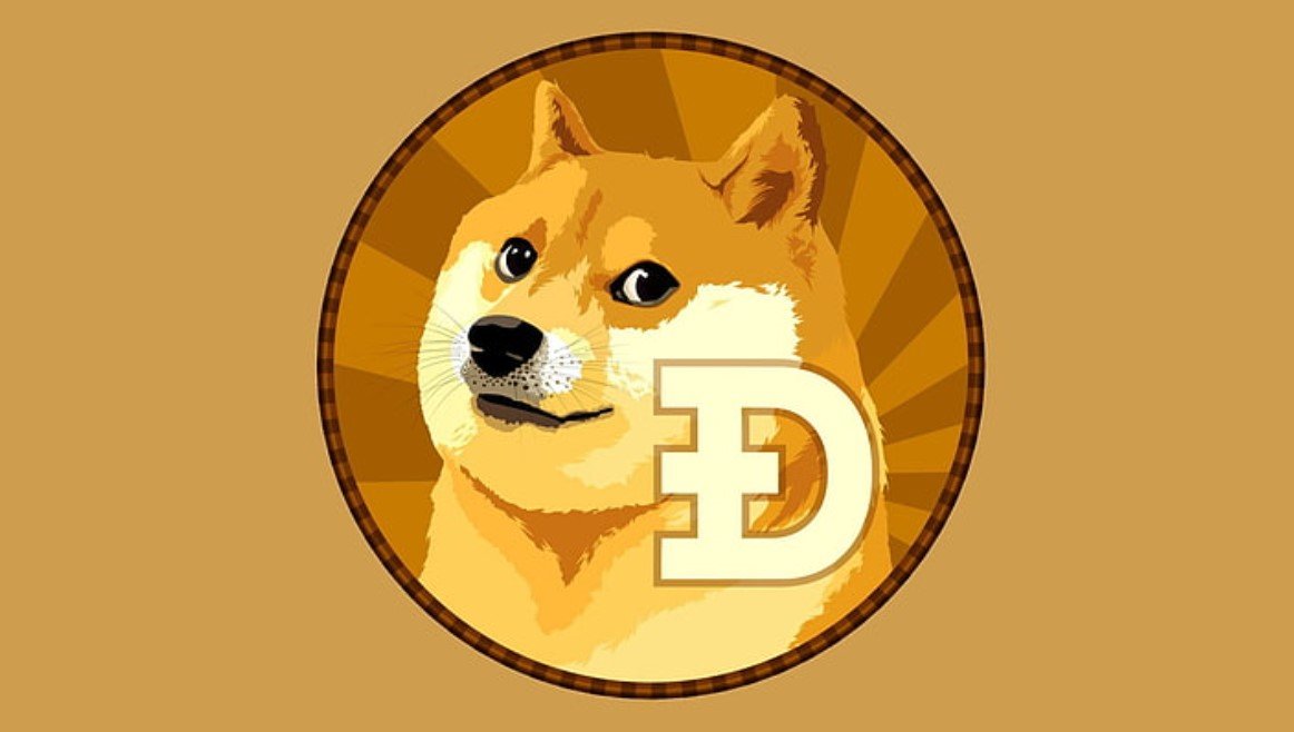 Dogecoin logo on a website screen