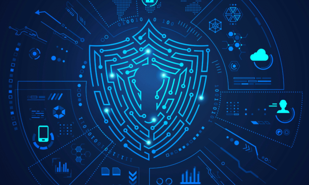 abstract cyber security lock concept