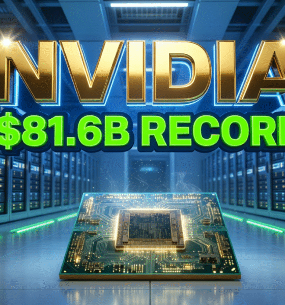 Nvidia AI chip data center record quarterly revenue 2026
